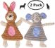 Игрушки с пищалкой без набивки Rabbit&Elephant для маленьких собак и щенков (набор)
