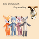 М'яка іграшка для собак: панда, лисиця, носоріг і олень, Рожевий, 1 шт.