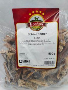 Кінчики бичого пеніса EcoStar Ochsenziemer Enden, яловичина, 500 г, Упаковка виробника