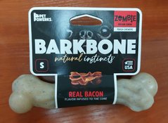 Жувальна кістка для собак Pet Qwerks Zombie BarkBone Natural Instincts Real Bacon с ароматом бекону, Small