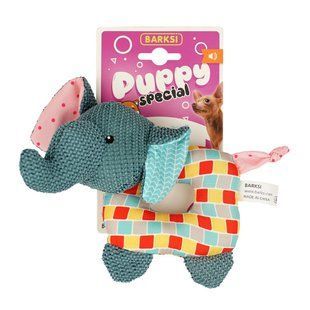 Игрушка для мелких собак Barksi Puppy Special Слон с Пищалкой 18 см, Small