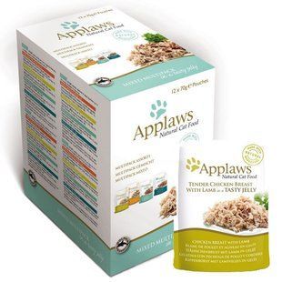 Набір паучів для котів Applaws Mixed Selection in Jelly, 12х70 г, 12 х 70 г