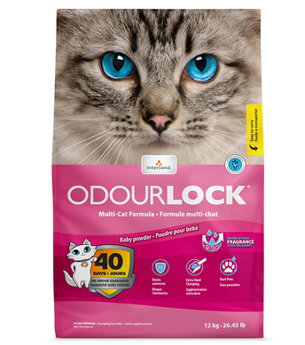 Наполнитель для кошачьего туалета Intersand Odourlock Baby Powder, 12 кг