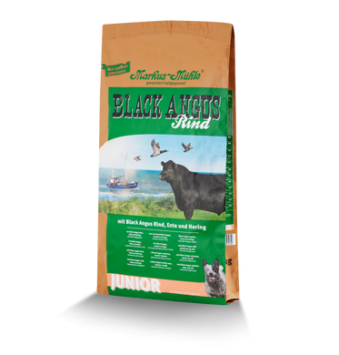 Сухий суперпреміум корм для цуценят і молодих собак Markus-Muhle Black Angus Junior з яловичиною, 15 кг, Упаковка виробника, Сухий корм, Заводська