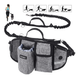 Поясная сумка для выгула собак c поводком Dog Walking Waist Belt Bag, серый