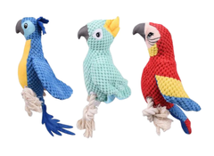 М'яка іграшка для собак Fuzzy - Bird Dog Squeaky Toy з мотузками і пищалкою, Синий