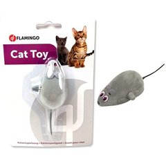Заводная мышь для котов Flamingo Wind UP Mouse (на колесиках)