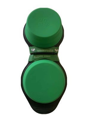 Подвійна складана силіконова миска для собак Turtle Wax, 2х975 мл, Зелений, 1,95 л (2 х 975 мл)