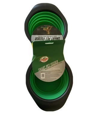 Подвійна складана силіконова миска для собак Turtle Wax, 2х975 мл, Зелений, 1,95 л (2 х 975 мл)