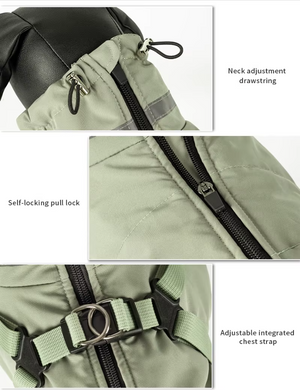 Теплий комбінезон для собак V.PET.B.R. Dog Apparel C837 Dark Grey, 49 см, 71 см, 49 см, 2XL