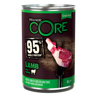 Консерви для собак Wellness CORE Single Protein Lamb with Pumpkin з ягнятою, 400 г