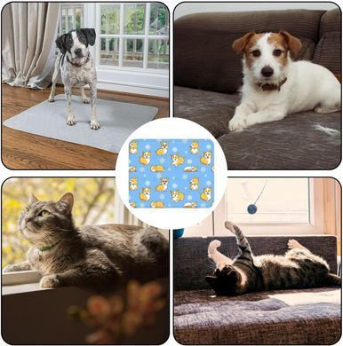 Охлаждающий коврик для собак и кошек Blue Corgi Summer Cooling Mat, 60х90 см