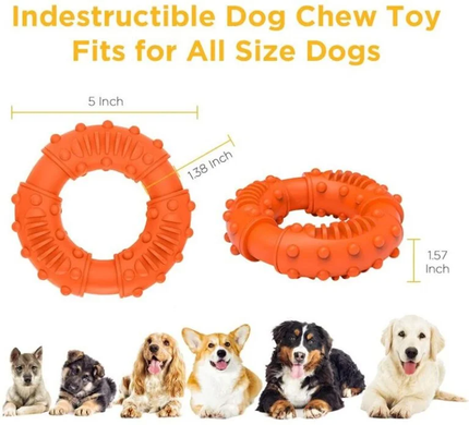 Іграшка-кільце для собак Derby Rubber Dog Chew Toy Ring, Червоний