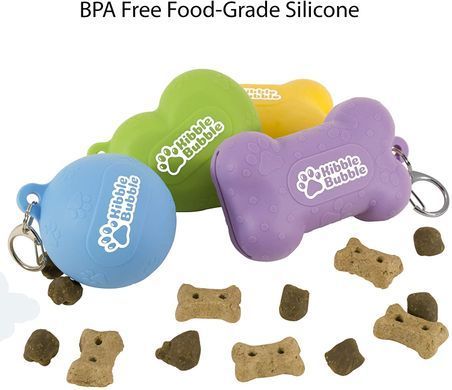Силиконовая сумка для лакомств Kibble Bubble Bone, Жёлтый