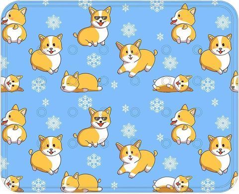 Охлаждающий коврик для собак и кошек Blue Corgi Summer Cooling Mat, 60х90 см