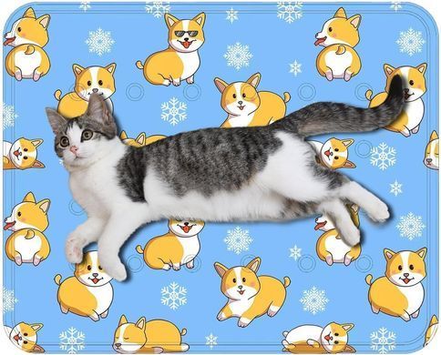 Охлаждающий коврик для собак и кошек Blue Corgi Summer Cooling Mat, 60х90 см
