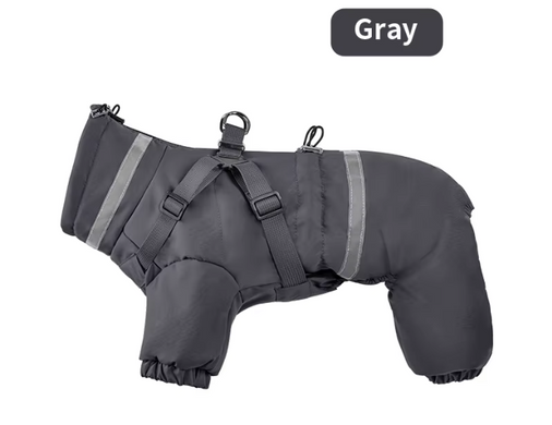 Теплий комбінезон для собак V.PET.B.R. Dog Apparel C837 Dark Grey, 49 см, 71 см, 49 см, 2XL