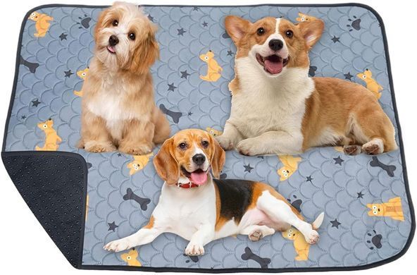 Багаторазова пелюшка Derby Washable Reusable Dog Pee Pad PM002-1, Grey, 100х150 см
