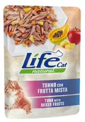 Вологий корм для котів LifeNatural Тунець із фруктовим міксом (tuna with fruit mix), 70 г, 70 г