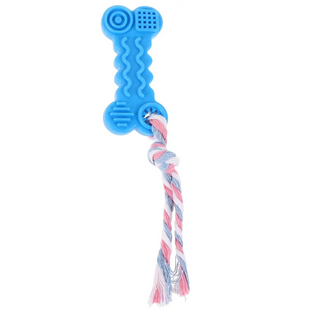 Жевательная игрушка-косточка с канатом для собак Derby Bone Shaped Dog Chew Toy, Голубой