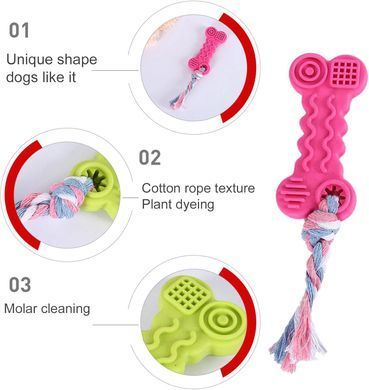 Жевательная игрушка-косточка с канатом для собак Derby Bone Shaped Dog Chew Toy, Голубой