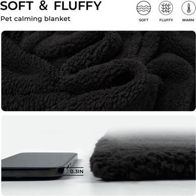 Одеяло для животных Derby Calming Blankets Fluffy Premium Fleece, Черный, 40х60 см