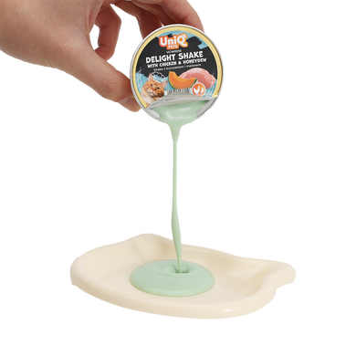 Кремовый влажный корм для кошек UNIQ PETS CAT WET FOOD DELIGHT SHAKE с курицей и медовой дыней, 60 г