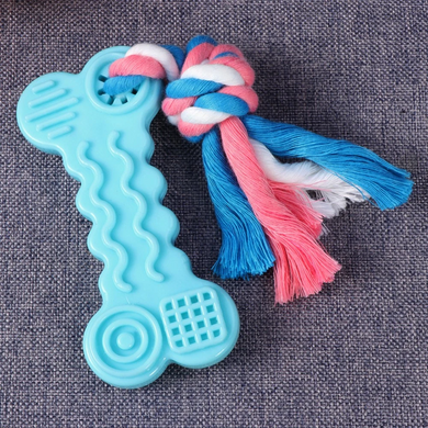 Жевательная игрушка-косточка с канатом для собак Derby Bone Shaped Dog Chew Toy, Голубой