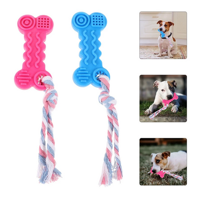 Жевательная игрушка-косточка с канатом для собак Derby Bone Shaped Dog Chew Toy, Голубой