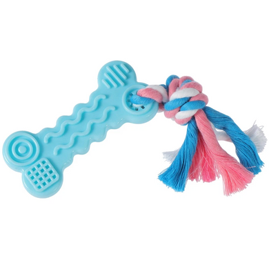 Жевательная игрушка-косточка с канатом для собак Derby Bone Shaped Dog Chew Toy, Голубой