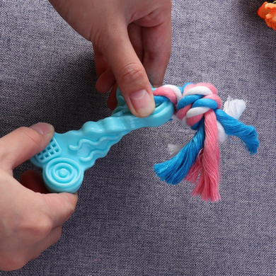 Жевательная игрушка-косточка с канатом для собак Derby Bone Shaped Dog Chew Toy, Голубой