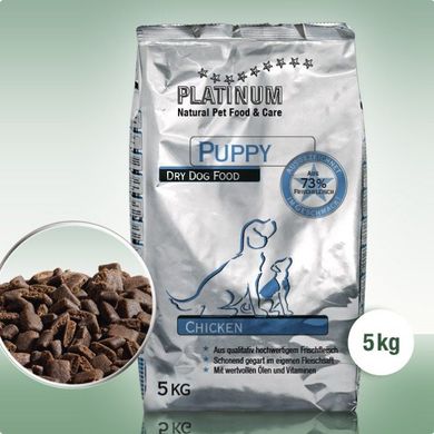 Platinum Puppy Chicken для щенков и молодых собак, 5 кг, Упаковка производителя, Заводская