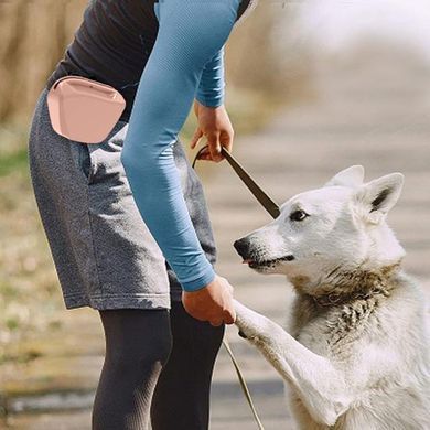 Силіконова сумка для ласощів Derby Pet snack bag, Персиковый