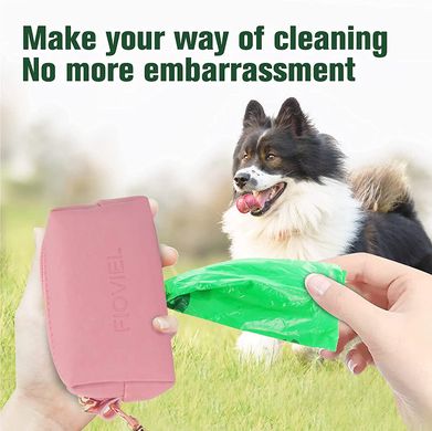 Диспенсер для біопакетів Fioviel dog poop bag dispenser, Рожевий