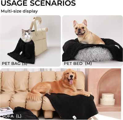 Одеяло для животных Derby Calming Blankets Fluffy Premium Fleece, Черный, 40х60 см