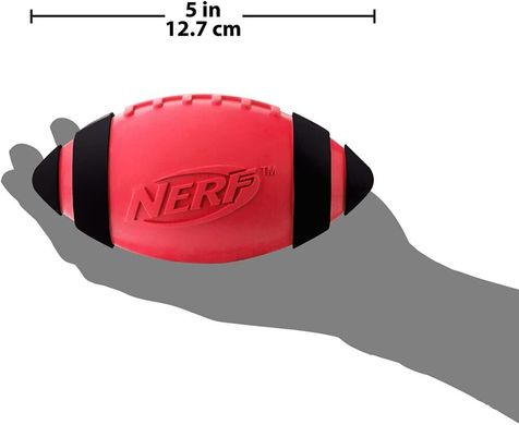 Футбольний м'яч для собак Nerf Dog Squeak, Червоний, Medium/Large
