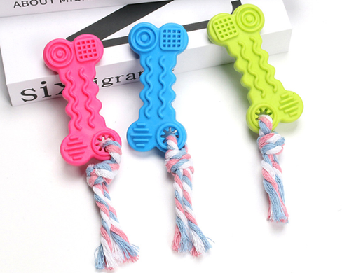 Жевательная игрушка-косточка с канатом для собак Derby Bone Shaped Dog Chew Toy, Голубой