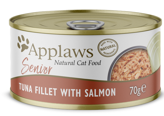 Консервированный корм для пожилых котов Applaws Senior Tuna Fillet with Salmon с тунцом и лососем, 70 г