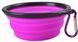 Силіконова складна дорожня миска Derby Food Grade TPE Collapsible Dog Bowl, Фиолетовый, 350 мл