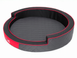 Кругле ліжко для собак Hobbydog Ringo Black/Red, 98х98х18 см