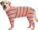 Піжама/попона для собак MIAODODO D15 Pink Stripes, 42 см, 64 см, S