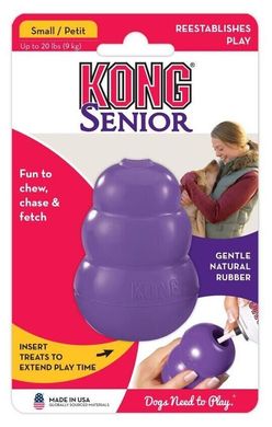 Прочная резиновая игрушка для стареющих собак KONG Senior, Small