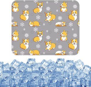 Охлаждающий коврик для собак и кошек Grey Corgi Summer Cooling Mat, 60х90 см
