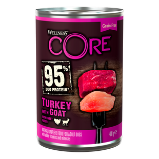 Консерви для собак Wellness CORE Duo Protein Turkey with Goat with Sweet Potato з індичкою і козою, 400 г