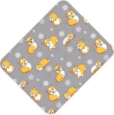 Охлаждающий коврик для собак и кошек Grey Corgi Summer Cooling Mat, 60х90 см