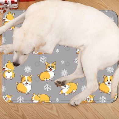 Охлаждающий коврик для собак и кошек Grey Corgi Summer Cooling Mat, 60х90 см