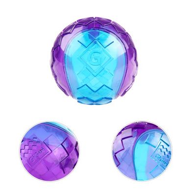 Игрушка для Собак Gigwi Ball Мяч с пищалкой, сине-фиолетовый, Small