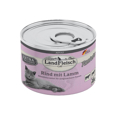 LandFleisch паштет для котів з яловичини і ягняти, 195 г