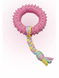 Жевательная игрушка для собак Derby Ribbed ring with cotton rope, Розовый