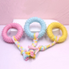 Жевательная игрушка для собак Derby Ribbed ring with cotton rope, Розовый